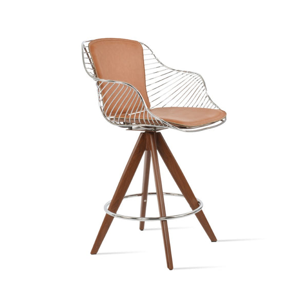 Soho Concept Zebra Armchair Barstools With Steel Frame: Stylish Chrome/Brass Finish & Removable Seat Pad, 5-year Guarantee Walnut,Chrome  Soho-concept-dining-chair-10086
