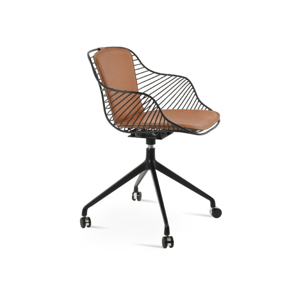 Soho Concept Zebra Arm Office Chair - Elegant Comfort In Camira Era Fabric, Removable Pad, 10-year Guarantee! Gold,Black  Soho-concept-dining-chair-06321