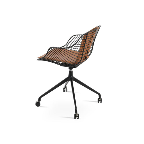 Soho Concept Zebra Arm Office Chair - Elegant Comfort In Camira Era Fabric, Removable Pad, 10-year Guarantee! Black  Soho-concept-dining-chair-06335