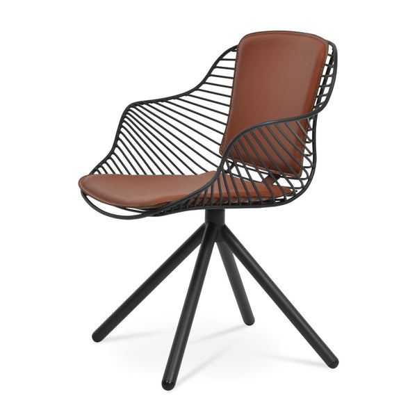 Soho Concept Zebra Armchair Dining Chair With Durable Steel Frame & Removable Seat Pad – 5-year Guarantee! Black  Soho-concept-dining-chair-06344