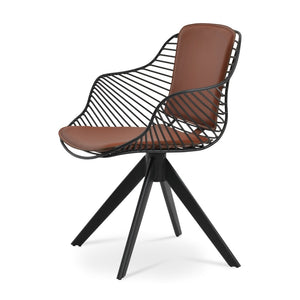 Soho Concept Zebra Armchair Dining Chair With Durable Steel Frame & Removable Seat Pad – 5-year Guarantee! Black  Soho-concept-dining-chair-06360