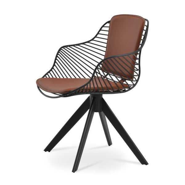 Soho Concept Zebra Armchair Dining Chair With Durable Steel Frame & Removable Seat Pad – 5-year Guarantee! Black  Soho-concept-dining-chair-06360