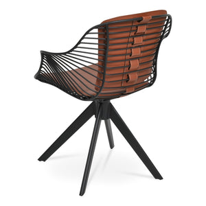 Soho Concept Zebra Armchair Dining Chair With Durable Steel Frame & Removable Seat Pad – 5-year Guarantee! Black  Soho-concept-dining-chair-06360