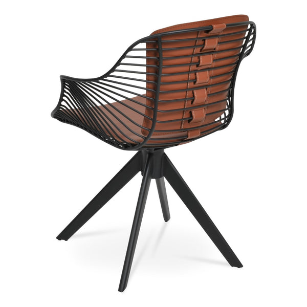 Soho Concept Zebra Armchair Dining Chair With Durable Steel Frame & Removable Seat Pad – 5-year Guarantee! Black  Soho-concept-dining-chair-06360