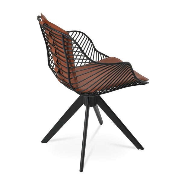Soho Concept Zebra Armchair Dining Chair With Durable Steel Frame & Removable Seat Pad – 5-year Guarantee! Black  Soho-concept-dining-chair-06360