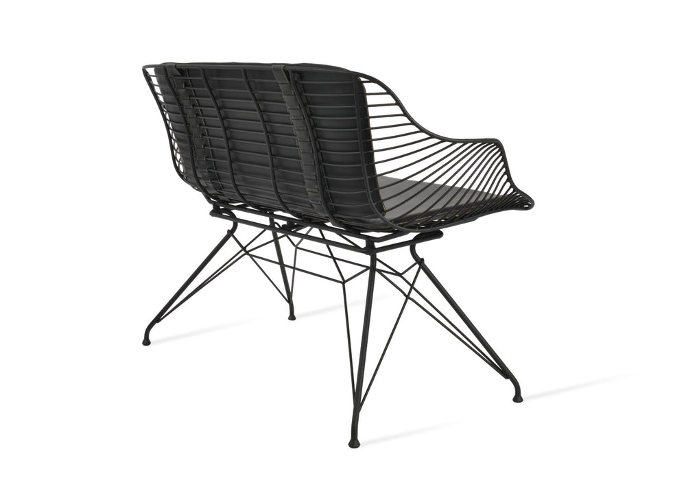 Soho Concept Zebra Sofa-two: Stylish Black Powder-coated Steel Frame With Removable Pad & 5-year Guarantee! Black  Soho-concept-dining-chair-13587