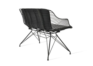 Soho Concept Zebra Sofa-two: Stylish Black Powder-coated Steel Frame With Removable Pad & 5-year Guarantee! Black  Soho-concept-dining-chair-13587