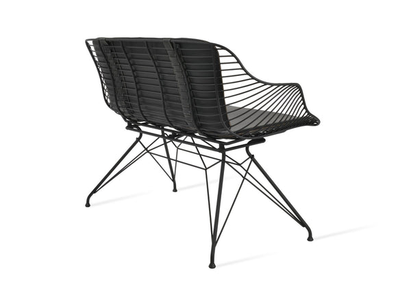 Soho Concept Zebra Sofa-two: Stylish Black Powder-coated Steel Frame With Removable Pad & 5-year Guarantee! Black  Soho-concept-dining-chair-13587