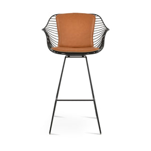 Soho Concept Zebra Wire Barstools - Modern Steel Frame With Removable Seat Pads & 5-year Guarantee, Stylish Design Black  Soho-concept-dining-chair-07279