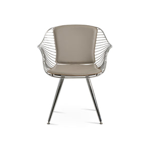 Soho Concept Zebra Star Armchair: Durable Steel Frame, Removable Seat Pad, Customizable Colors & 5-year Guarantee Fr Bone  Soho-concept-dining-chair-06393