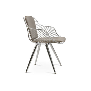 Soho Concept Zebra Star Armchair: Durable Steel Frame, Removable Seat Pad, Customizable Colors & 5-year Guarantee Fr Bone  Soho-concept-dining-chair-06393
