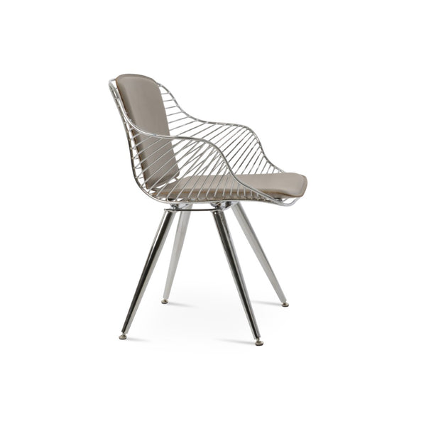 Soho Concept Zebra Star Armchair: Durable Steel Frame, Removable Seat Pad, Customizable Colors & 5-year Guarantee Fr Bone  Soho-concept-dining-chair-06393