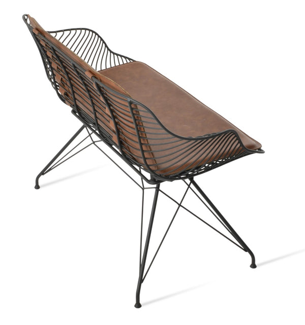 Soho Concept Zebra Sofa-two: Stylish Steel Frame In Chrome Or Brass, Removable Seat Pad & 5-year Warranty!   Soho-concept-dining-chair-13585