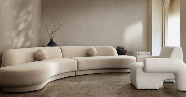 Diamond Sofa Zelda 2pc Curved Modular Armless Chaise Set In Light Camel Velvet With Chic Accent Pillows - Stylish Comfort Camel Fabric Zelda2pclcrclca