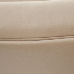 Diamond Sofa Zelda Curved Armless Sofa In Light Camel Performance Velvet With Stylish Accent Pillow - Chic Design! Camel Fabric Zeldaaslca