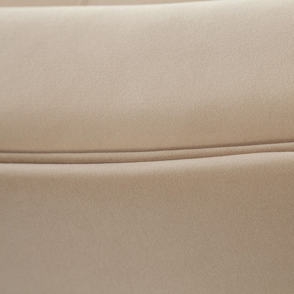 Diamond Sofa Zelda Curved Armless Sofa In Light Camel Performance Velvet With Stylish Accent Pillow - Chic Design! Camel Fabric Zeldaaslca