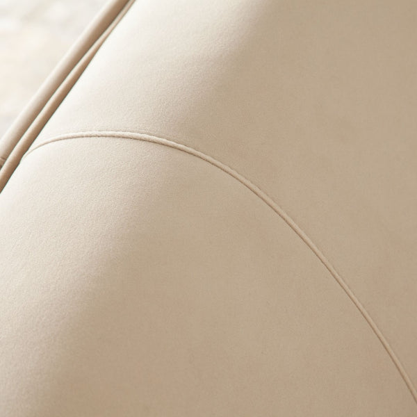 Diamond Sofa Zelda Curved Armless Sofa In Light Camel Performance Velvet With Stylish Accent Pillow - Chic Design! Camel Fabric Zeldaaslca