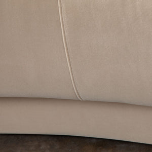 Diamond Sofa Zelda Curved Armless Sofa In Light Camel Performance Velvet With Stylish Accent Pillow - Chic Design! Camel Fabric Zeldaaslca