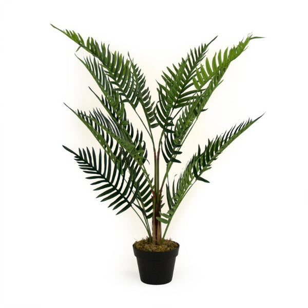Zentique Faux realistic floor plant with wood accent base — low-maintenance, fade-resistant greenery décor W31 x H45 x D31 ZEN-180503-16