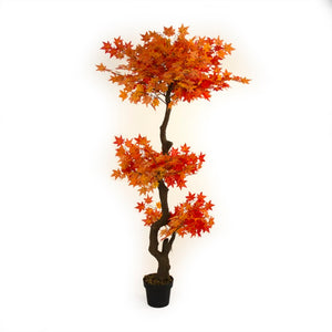 Zentique Faux realistic floor plant with wood accent base — low-maintenance, fade-resistant greenery décor W34 x H70 x D33 ZEN-180503-31