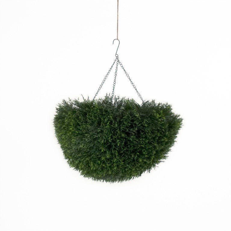 Zentique Faux Lifelike Hanging Plant with Metal Ring – Realistic 24x28in Low-Maintenance Greenery for Indoors ZEN-180503-32