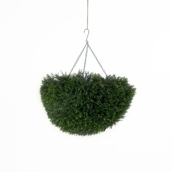 Zentique Faux Lifelike Hanging Plant with Metal Ring – Realistic 24x28in Low-Maintenance Greenery for Indoors ZEN-180503-32