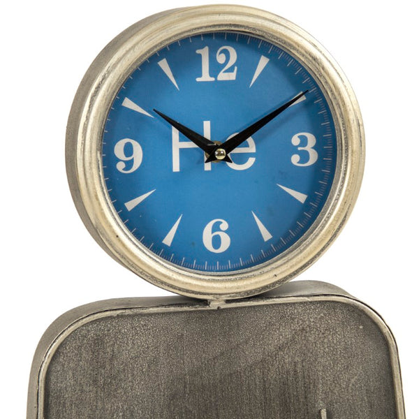 Zentique Boy Whimsical Wall Clock for Kids Room 10x25in Metal Frame Glass Face Battery Operated Decor ZEN-55206B