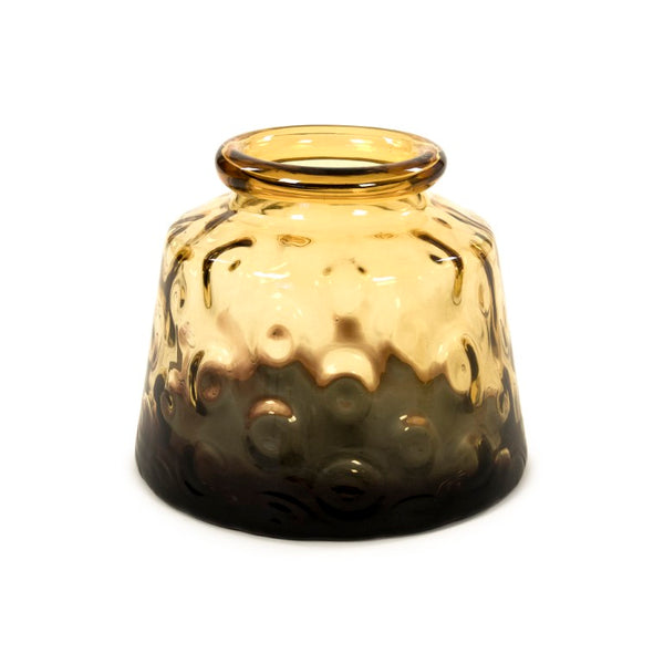 Zentique Ambre Ombre Glass Jar with Warm Amber Gradient — 11" Decorative Vase & Storage Accent for Home Decor ZEN-JY644
