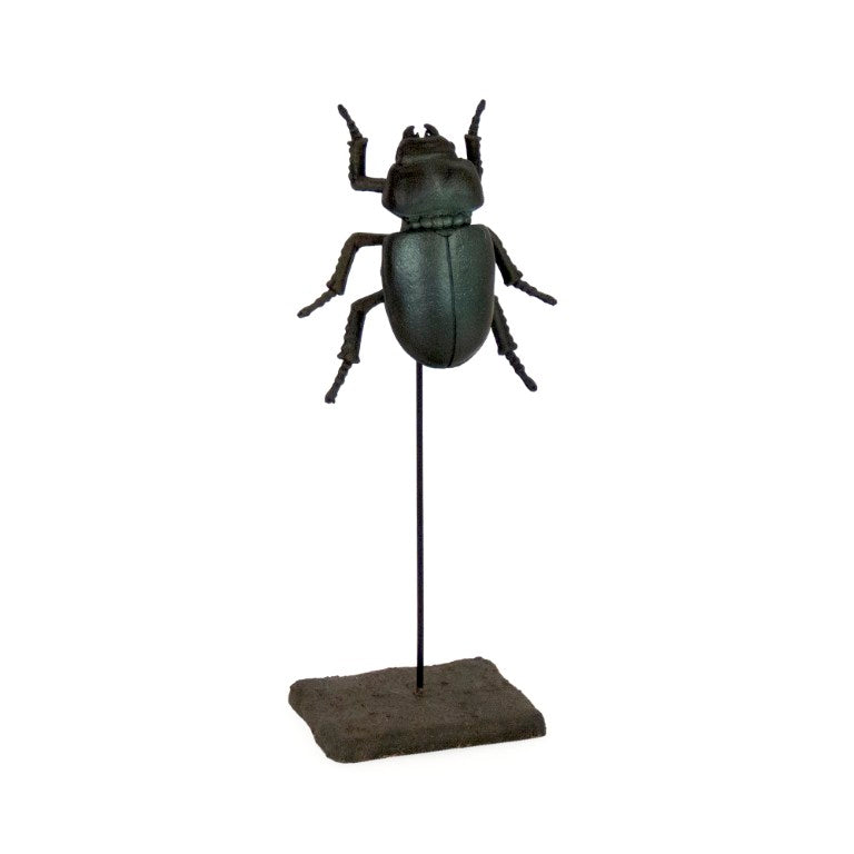 Zentique Small Stag Beetle on Stand — Hand-Finished Resin Mini Sculpture, Lifelike Metallic Accent for Home Decor (97 characters) ZEN-LF4516421BL