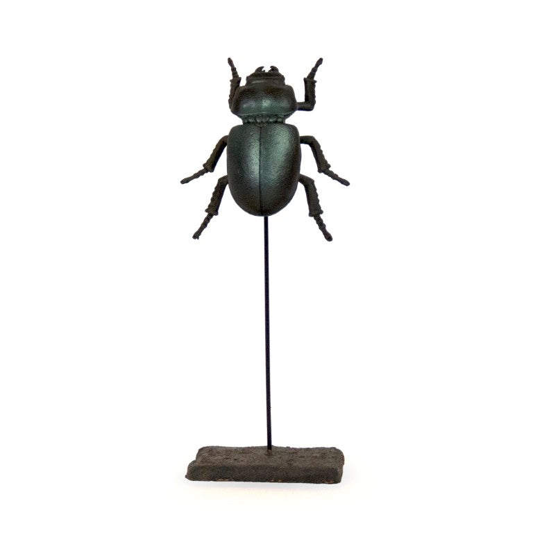 Zentique Small Stag Beetle on Stand — Hand-Finished Resin Mini Sculpture, Lifelike Metallic Accent for Home Decor (97 characters) ZEN-LF4516421BL