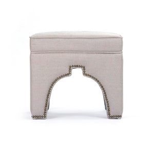Marnix Cubic Stool Natural Linen ZEN05 A003 Zentique