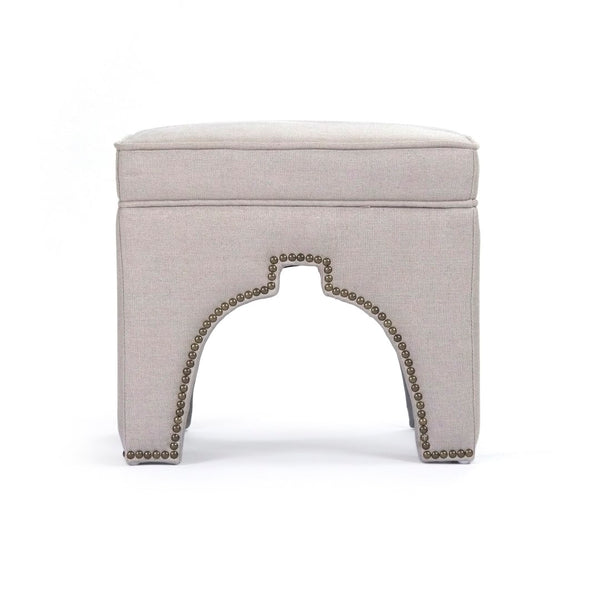 Marnix Cubic Stool Natural Linen ZEN05 A003 Zentique