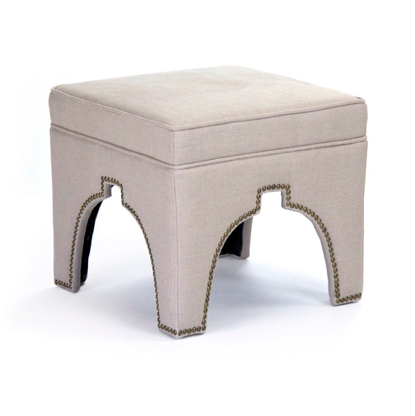 Marnix Cubic Stool Natural Linen ZEN05 A003 Zentique