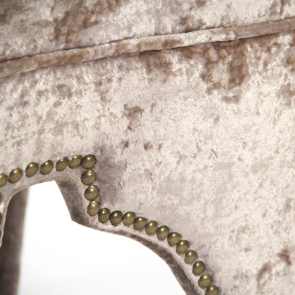 Marnix Cubic Stool Crushed Champagne Velvet ZEN05 A Zentique