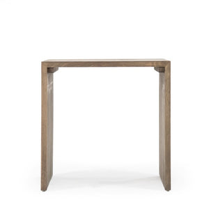 Zentique Ava Recycled Oak End Table — Compact 21.5” Square Nightstand, Sustainable Warm-Grain Accent Piece ZEN100-55
