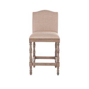 Aria Counter Stool Recycled Oak, Linen/Cotton ZEN101 Counter Zentique