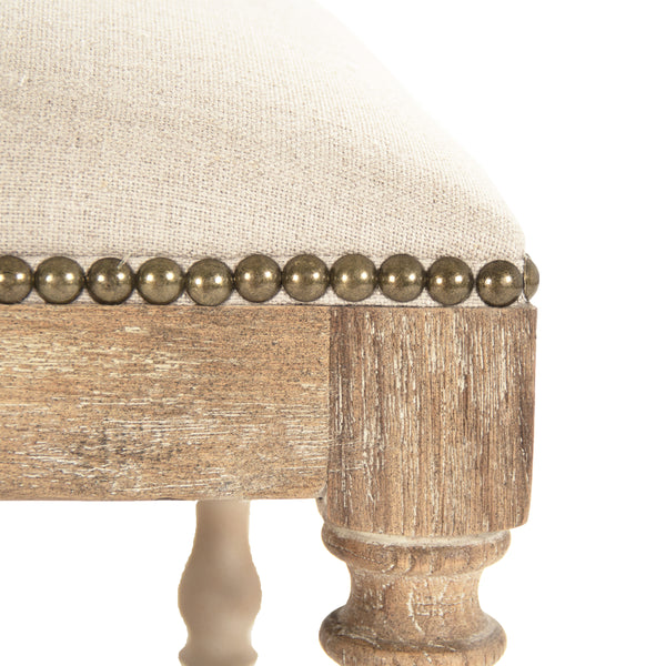 Aria Cafe Stool Limed Grey Oak, Natural Linen ZEN101 E272 A003 Zentique