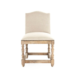 Zentique Aria Oak Cafe Stool with Cushioned Linen Seat — Scandinavian Modern Design, Durable Solid Oak Frame (W19 H32.75) ZEN101 E272 A003