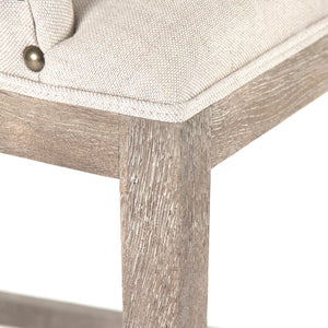 Connor Bar Stool Limed Grey Oak, Natural Linen ZEN102 Barstool Zentique