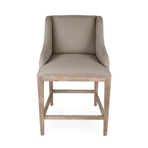 Connor Counter Stool Limed Grey Oak, Grey Linen ZEN102 Counter E272 A048 Zentique