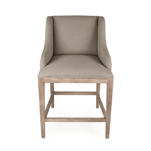 Connor Counter Stool Limed Grey Oak, Grey Linen ZEN102 Counter E272 A048 Zentique