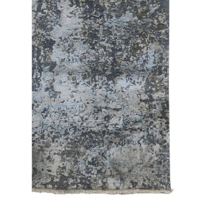 Zenith Hand-knotted Wool Silk Abstract Area Rug Artisan Carved Pile Modern Living Room