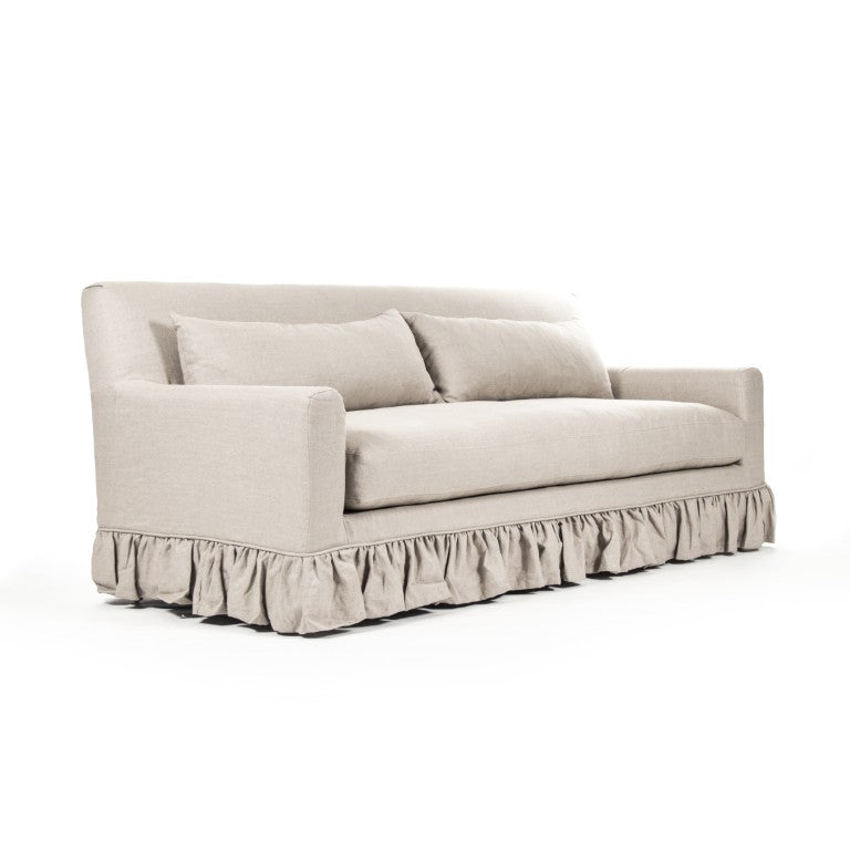 Zentique Liam Sofa with Solid Oak Frame and Breathable Linen Upholstery — Modern Comfort, Scandinavian Style192 ZEN104-3