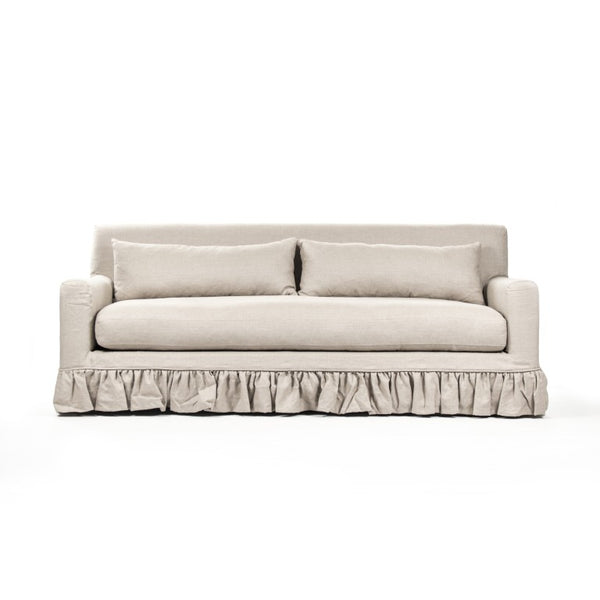Zentique Liam Sofa with Solid Oak Frame and Breathable Linen Upholstery — Modern Comfort, Scandinavian Style192 ZEN104-3