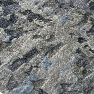 Zenith Hand-knotted Wool Silk Abstract Area Rug Artisan Carved Pile Modern Living Room