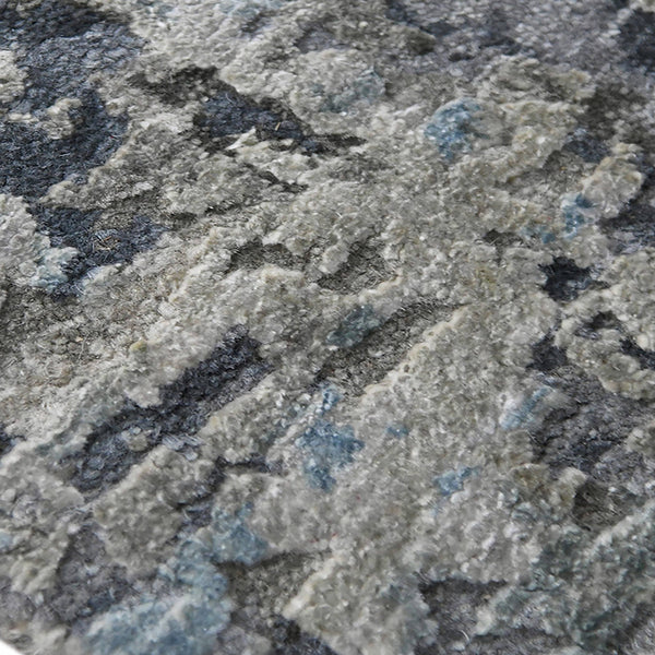 Zenith Hand-knotted Wool Silk Abstract Area Rug Artisan Carved Pile Modern Living Room