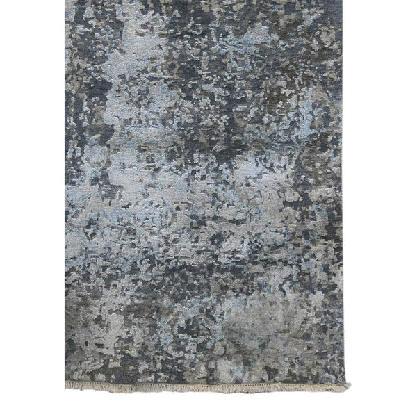 Zenith Hand-knotted Wool Silk Abstract Area Rug Artisan Carved Pile Modern Living Room