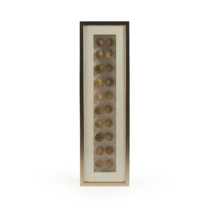 Zentique Abstract Shell Art Layered Coastal Wall Sculpture, Neutral Textured Pine & Glass, Ready-to-Hang Elegance ZEN18291A