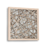 Abstract Paper Framed Art Light Brown Paper in Tan Frame ZEN20483A Zentique