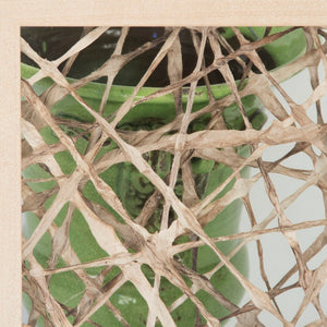 Zentique Abstract Pine Framed Paper Art — Neutral Textured Wall Decor, Glass-Protected, Ready-to-Hang Minimalist Piece ZEN20483A